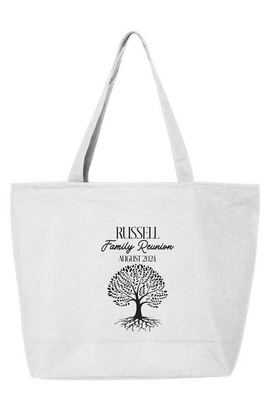 Russell White 25L Zippered Tote