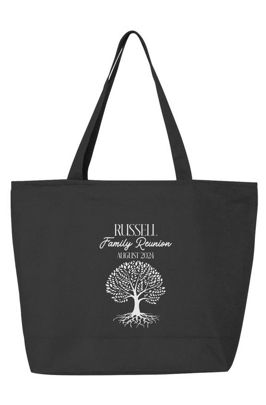 Russell Black 25L Zippered Tote